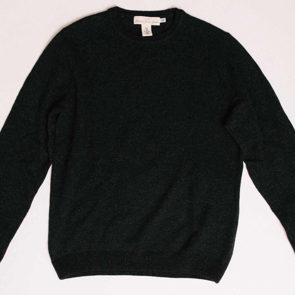 H&M Navy Wool Sweater Med